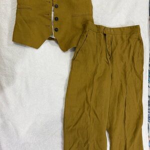 Zara Brown Blazer & Pants Set